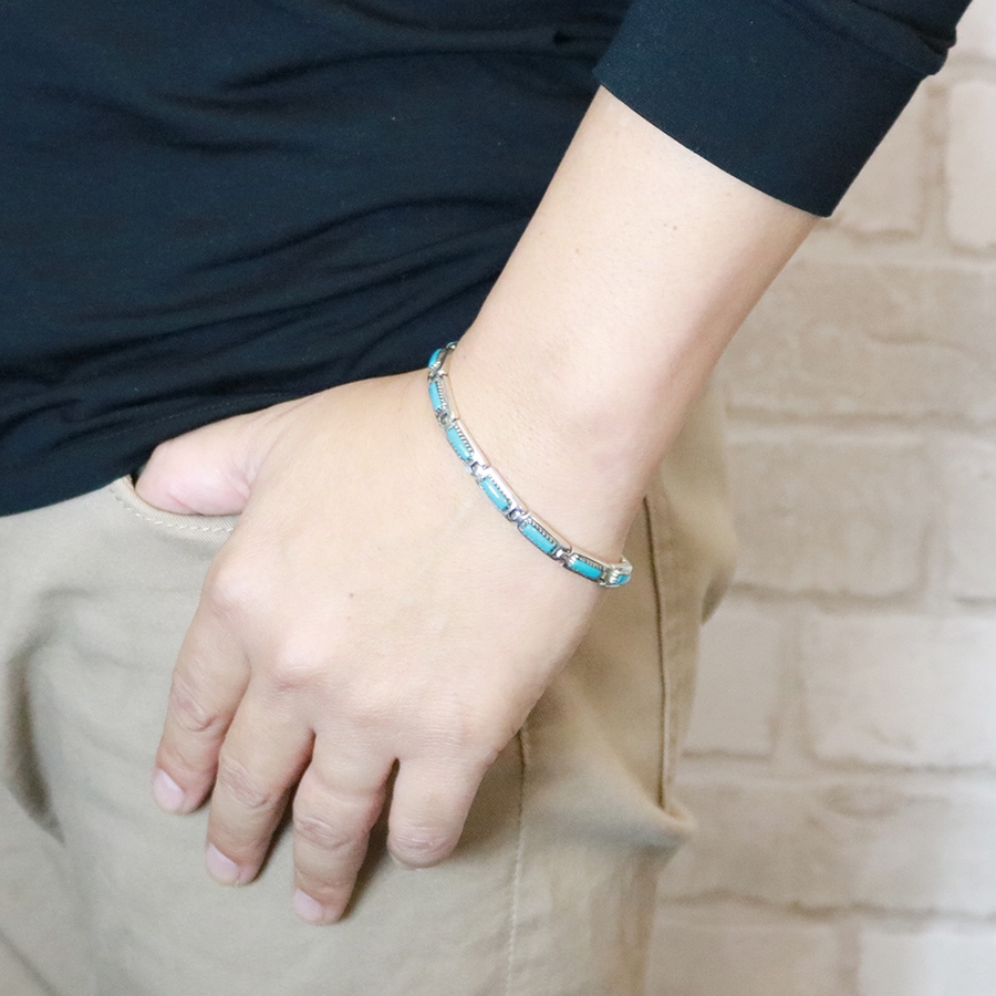 トルコ石のブレスレット 548 天然石ターコイズ（ブルー）トルコ石ブレスレット 10mm | P・RARA