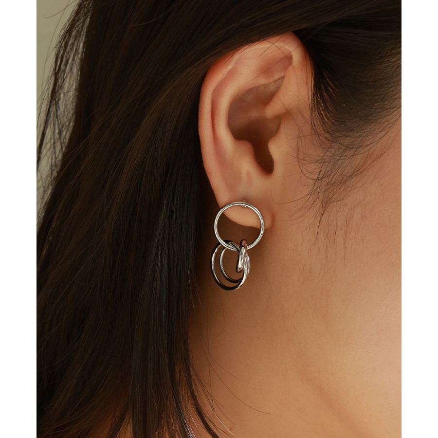 リンクリングピアス ピアス アクセサリー[品番：PRTW0005202