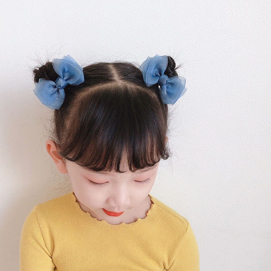 真ん中ぷっくりダブル】ベビーヘアクリップ キッズヘアクリップ