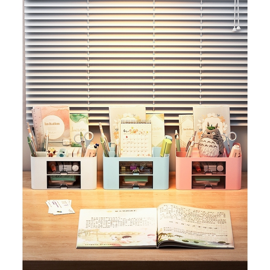 卓上収納ボックス 収納ケース 小物収納[品番：FQ000214357]｜PlusNao