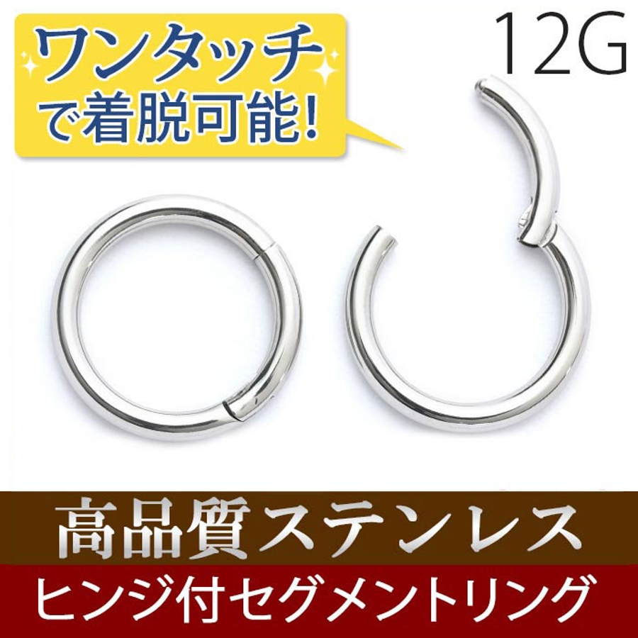 ボディピアス 12G セグメントリング[品番：RINA0000970]｜ボディ