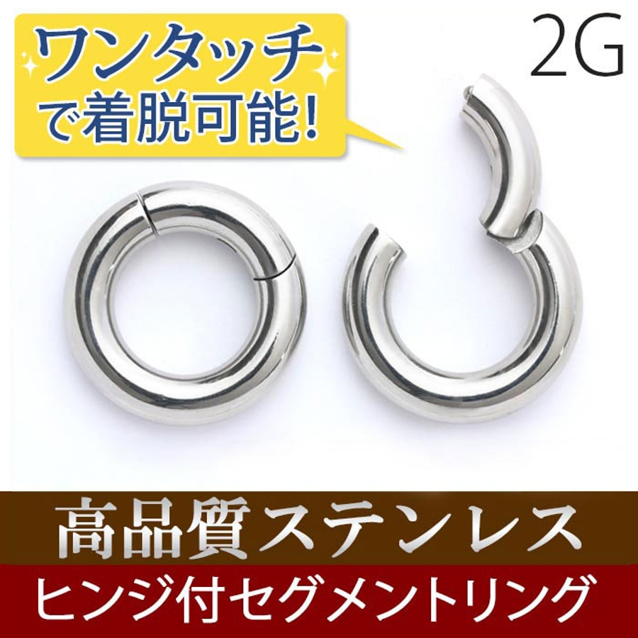 ボディピアス 2G セグメントリング[品番：RINA0000975]｜ボディ