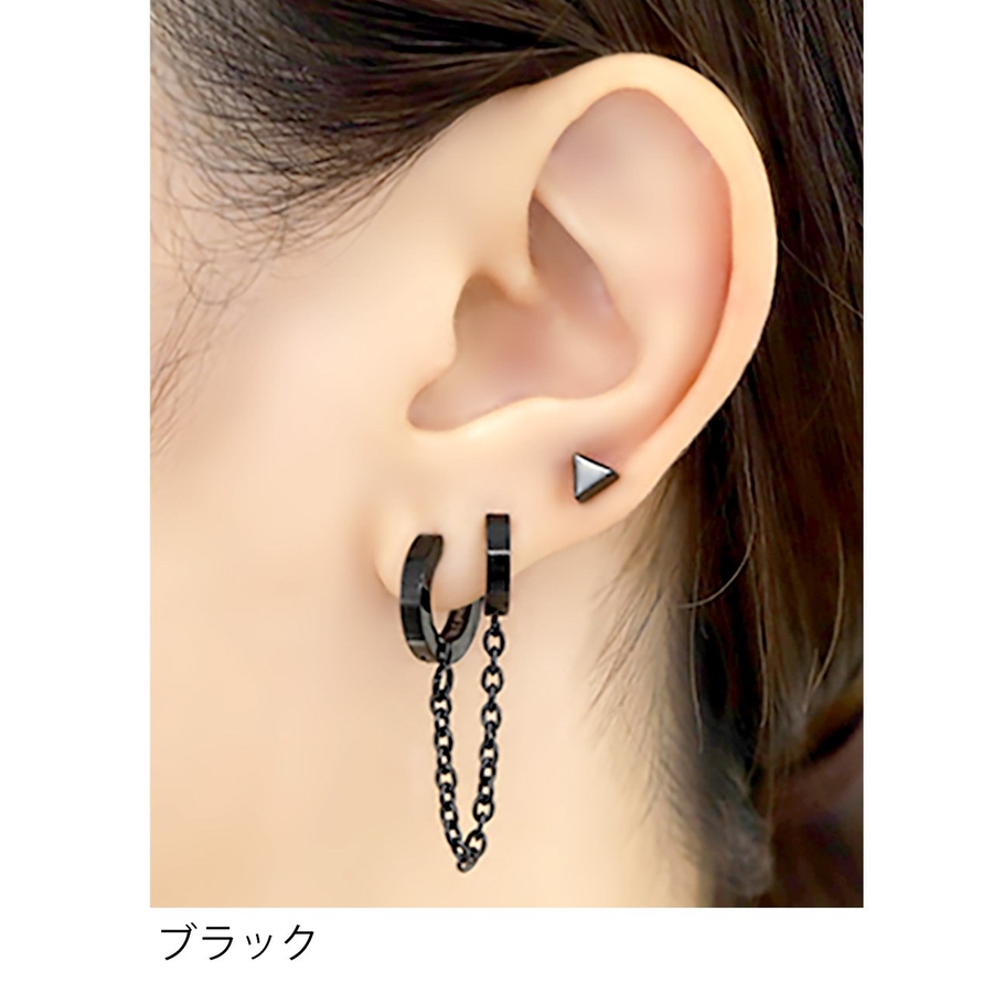 ピアス 二連 ステンレスピアス[品番：RINA0001323]｜ボディピアス