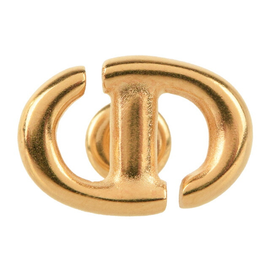 Dior ゴールド ピアス ロゴデザイン クリスチャンディオール Diorロゴ ピアス(両耳用) GP×ラインストーン