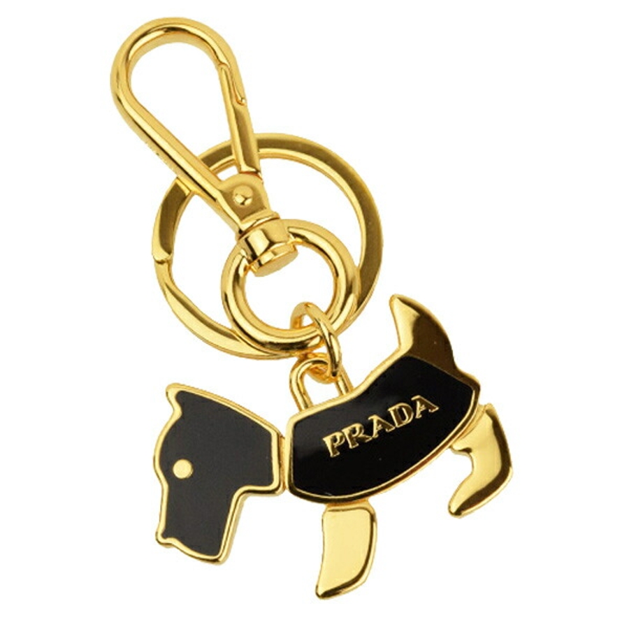 PRADA 「PRADA」 キーホルダー - ブラック レディース