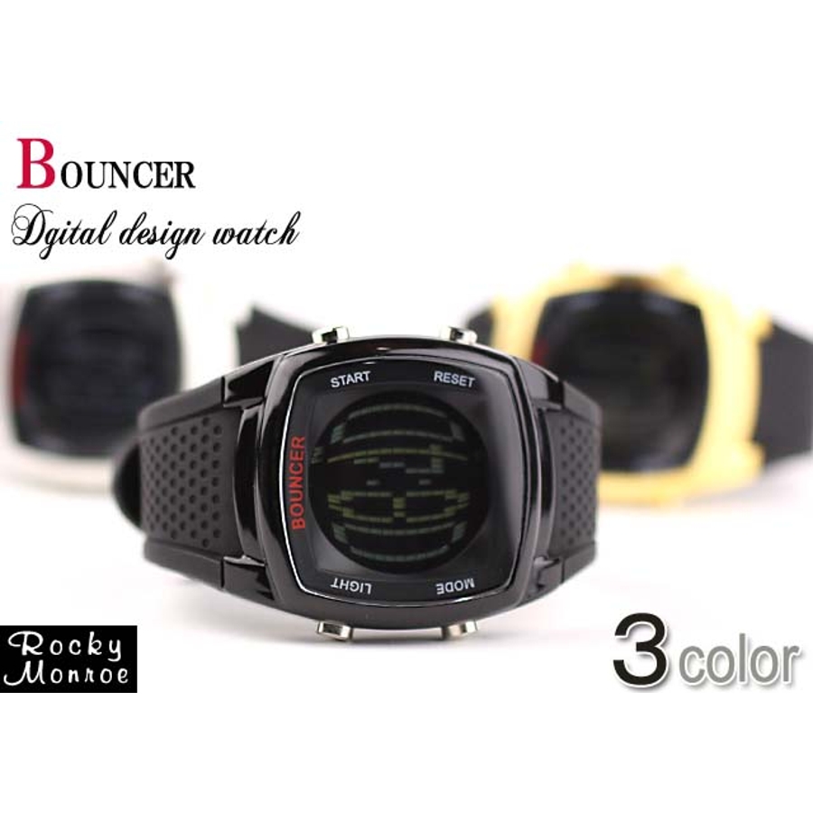 BOUNCER』デジタル腕時計ラバーベルトウォッチ T6318G◇acs430[品番 BOUNCER』デジタル腕時計ラバーベルトウォッチ T6318G◇acs430[品番