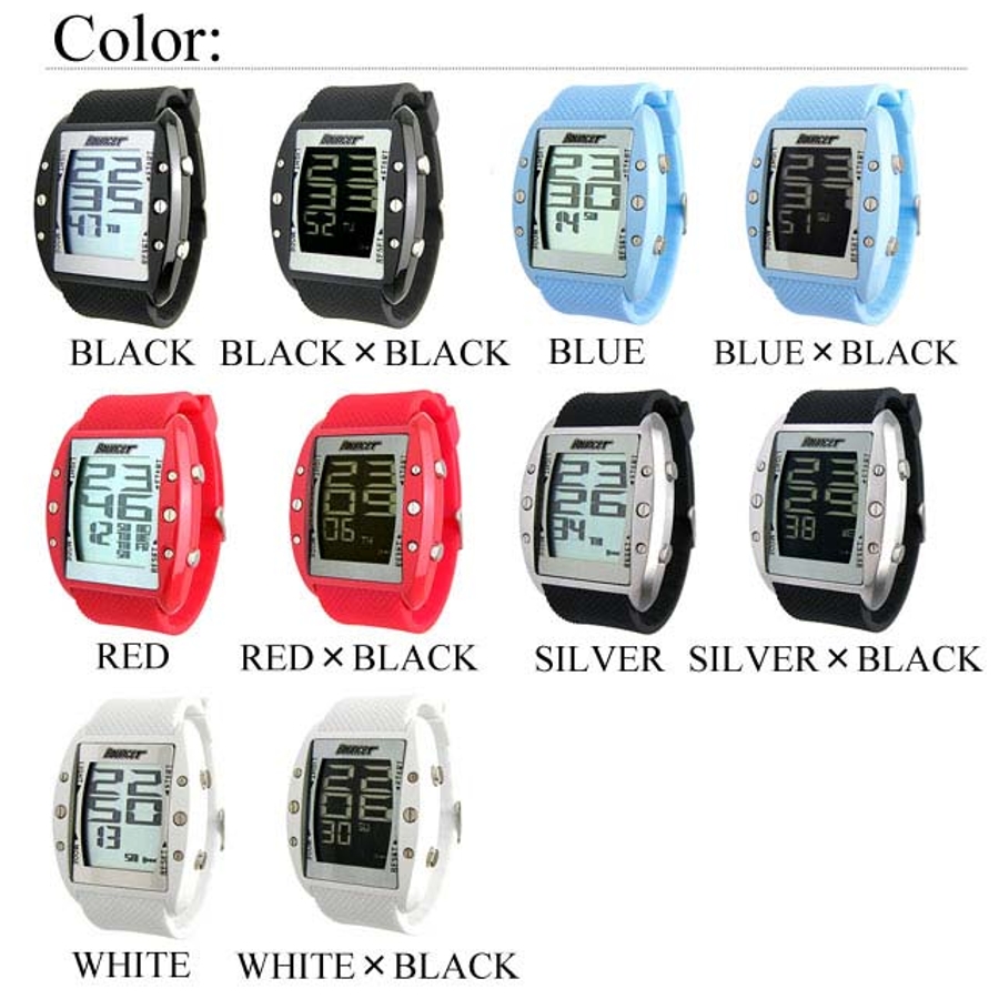 BOUNCER』デカデジラバーウォッチ腕時計◇BOUNCER SPORTSバウ…[品番