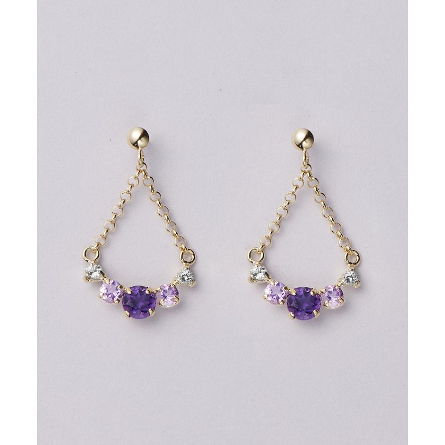 2月 誕生石アメシスト ピアス[品番：STJW0003487]｜Samantha Jewelry