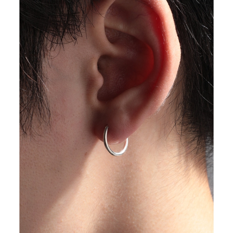 SETUP7】1.4mm シルバーフープピアス 片耳用 SSS-3[品番：TTMW0000787