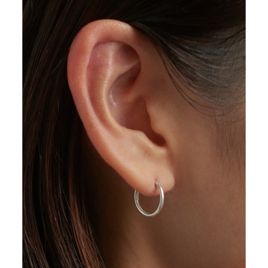SETUP7】1.4mm シルバーフープピアス 片耳用 SSS-3[品番：TTMW0000787