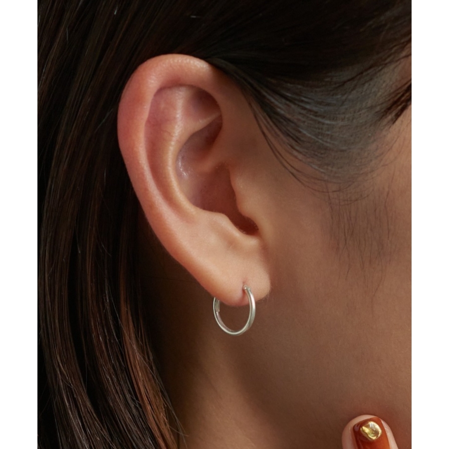 SETUP7】1.4mm シルバーフープピアス 片耳用 SSS-3[品番：TTMW0000787