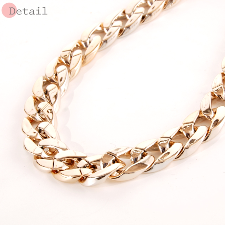 ビッグチェーンネックレスゴールドチェーン短め太め yb ドレス