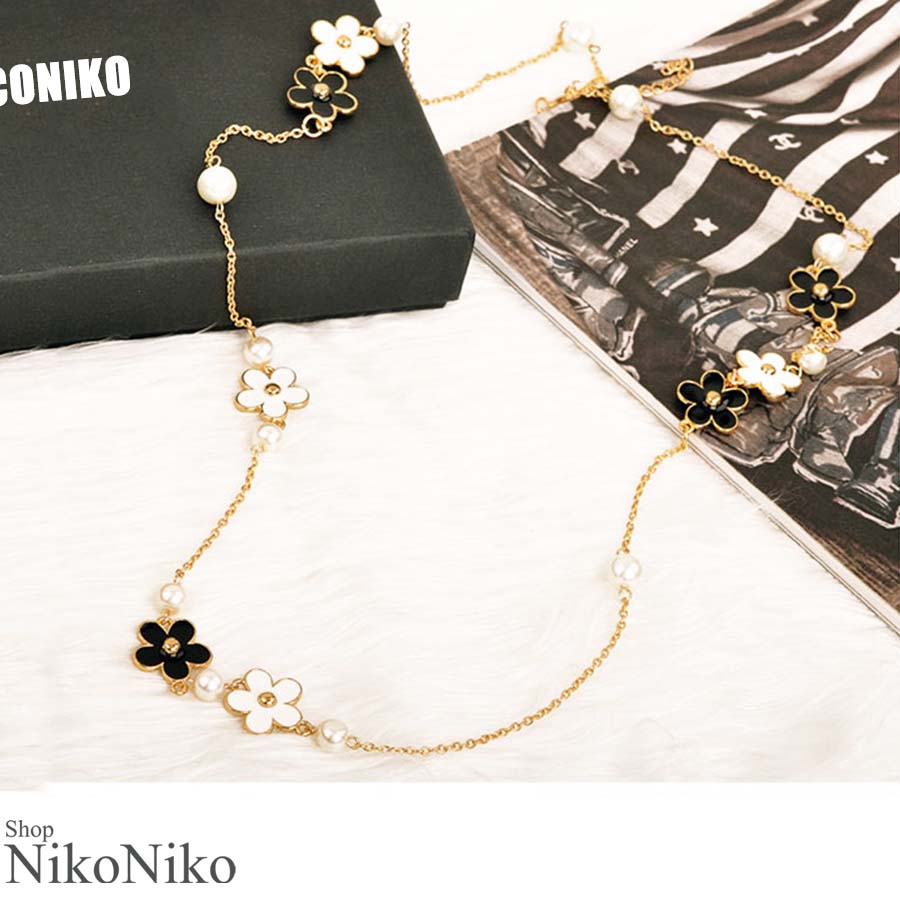 冬新作 花 パール ロングネックレス 品番 Mg Shopnikoniko ショップニコニコ のレディースファッション通販 Shoplist ショップリスト