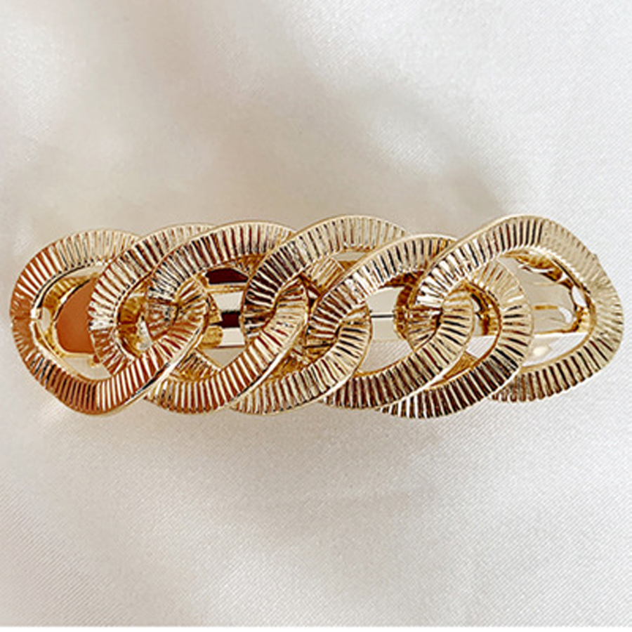 バレッタ ゴールドチェーン ヘアクリップ[品番:JRKW0004827 バレッタ ゴールドチェーン ヘアクリップ[品番:JRKW0004827