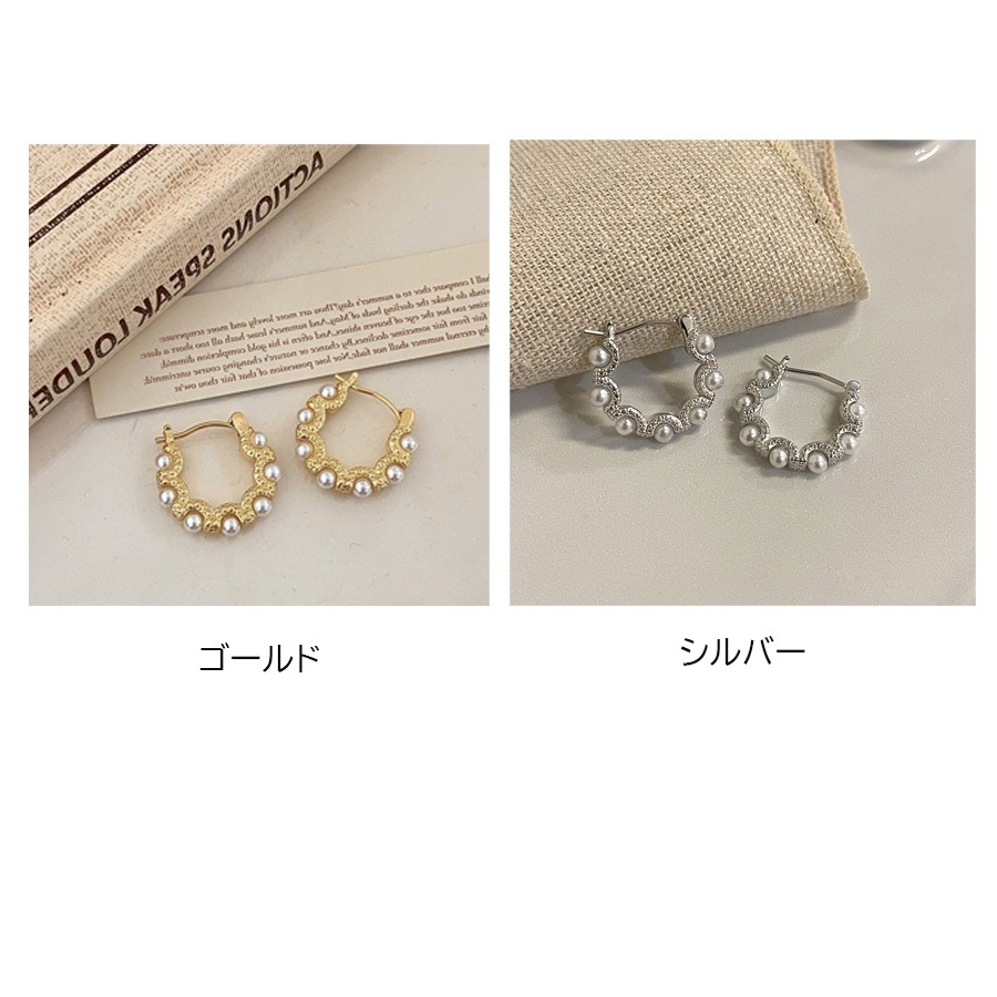 フープピアス リングピアス パール[品番:JRKW0005207 フープピアス リングピアス パール[品番:JRKW0005207