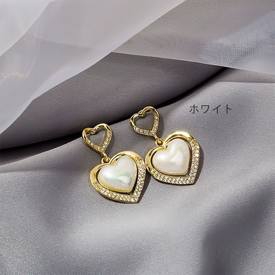 大ぶりピアス ハート 揺れる[品番：JRKW0004040]｜shoppinggo 