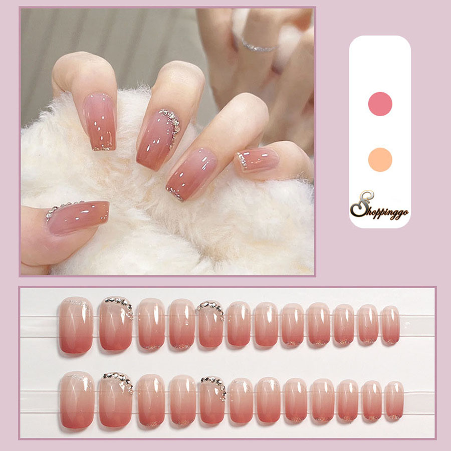 BEAUTY NAILS ネイルチップ 付け爪 オレンジ 24pcs - ネイルチップ・付け爪