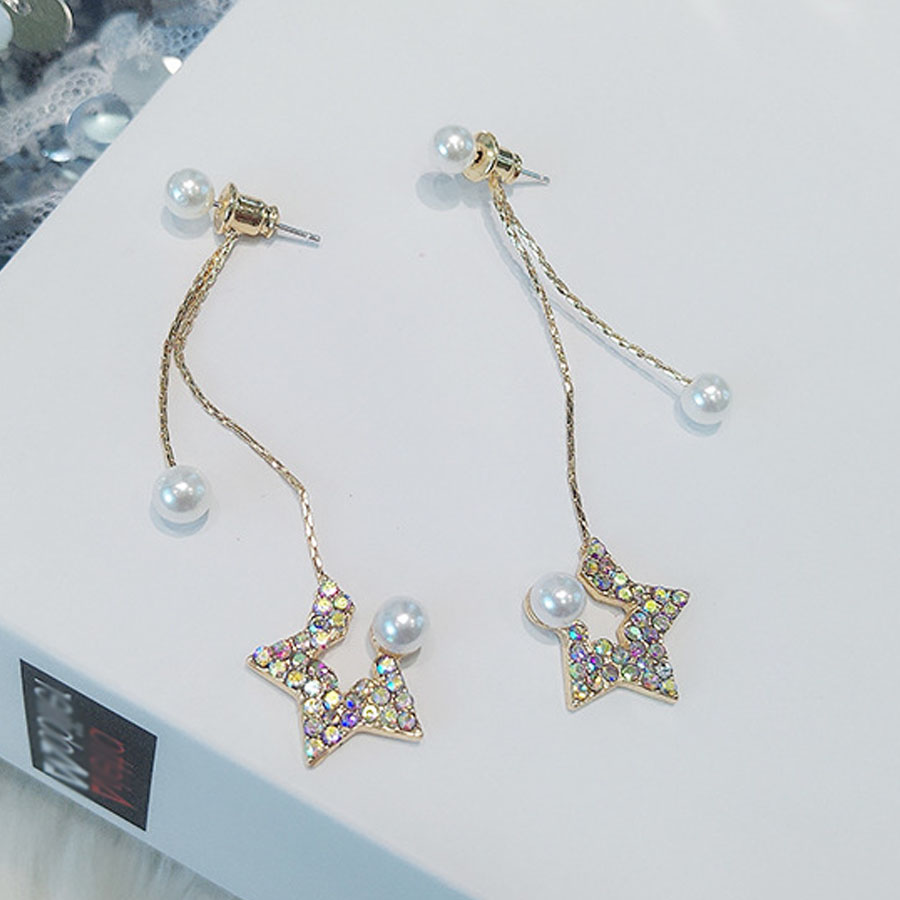 パール ピアス 星 レディース 揺れる アクセサリー かわいい