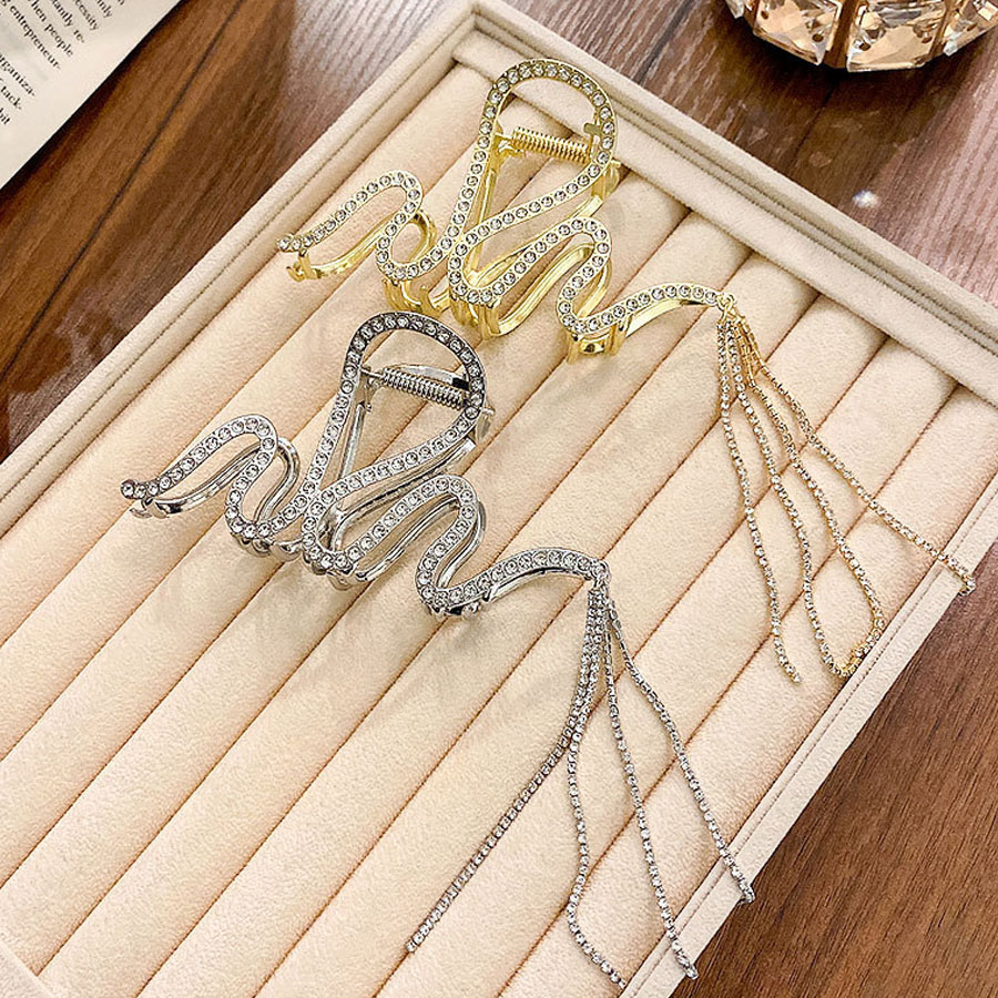 キラキラヘアクリップ 大きめ バンスクリップ[品番:JRKW0002978 キラキラヘアクリップ 大きめ バンスクリップ[品番:JRKW0002978