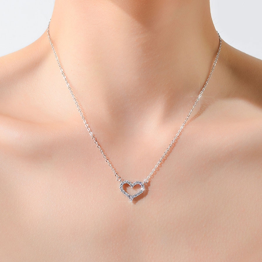 新品未使用　クイップクイエント　シルバーハートネックレス ハート ネックレス オープンハート シルバーネックレス