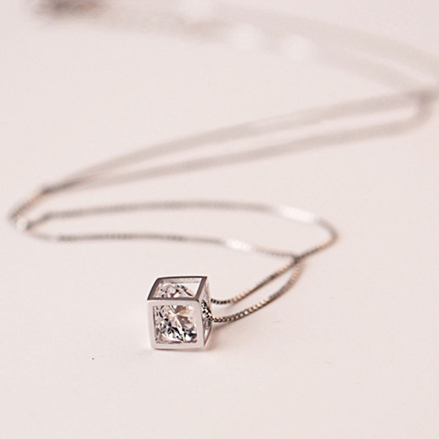 ネックレス ラインストーン チェーン キラキラ シルバー