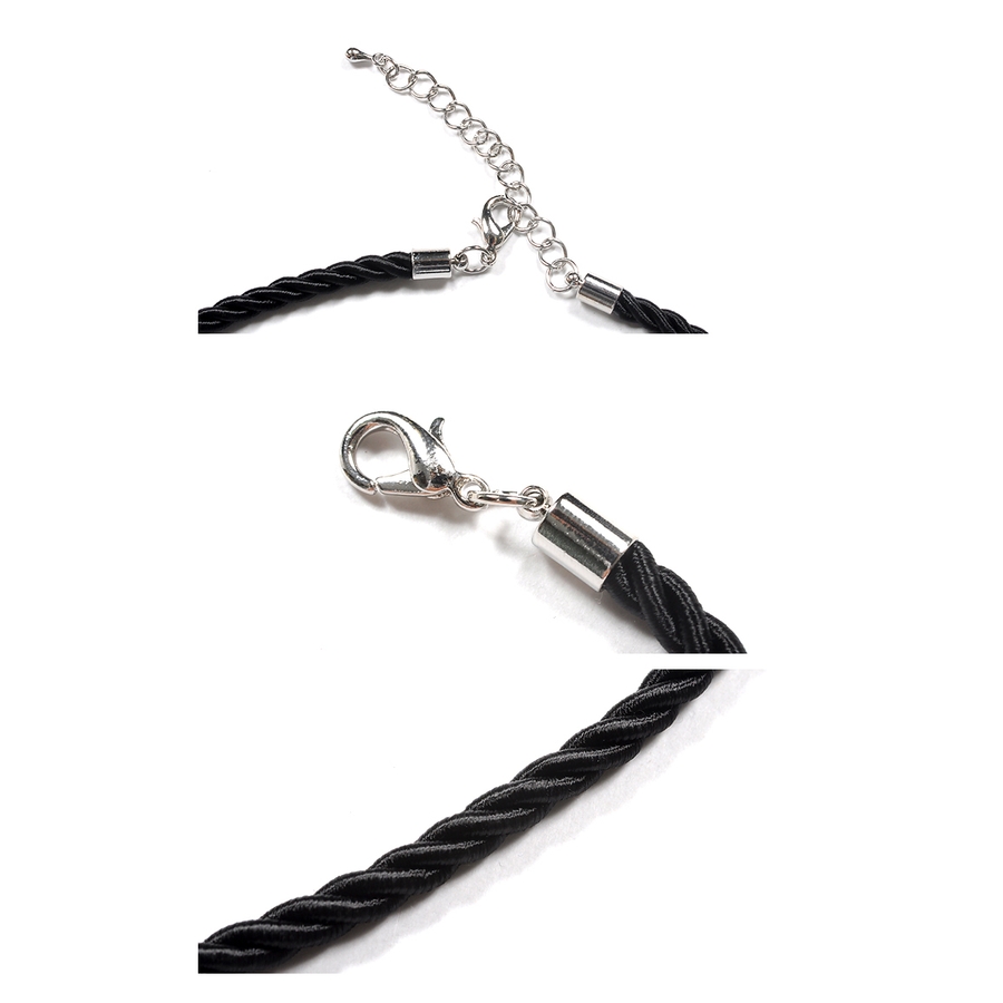 メンズ ネックレス シンプル シルバー メタル プレート リング