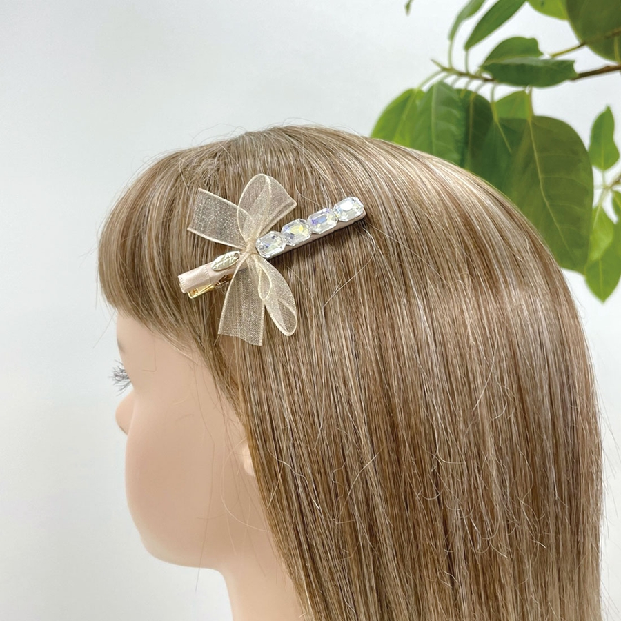 タートルストーリー 黒 キラキラ ヘアクリップ