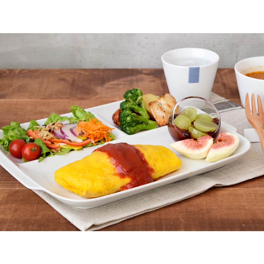 ランチプレートフラットタイプ仕切り皿 ランチプレート 白い食器