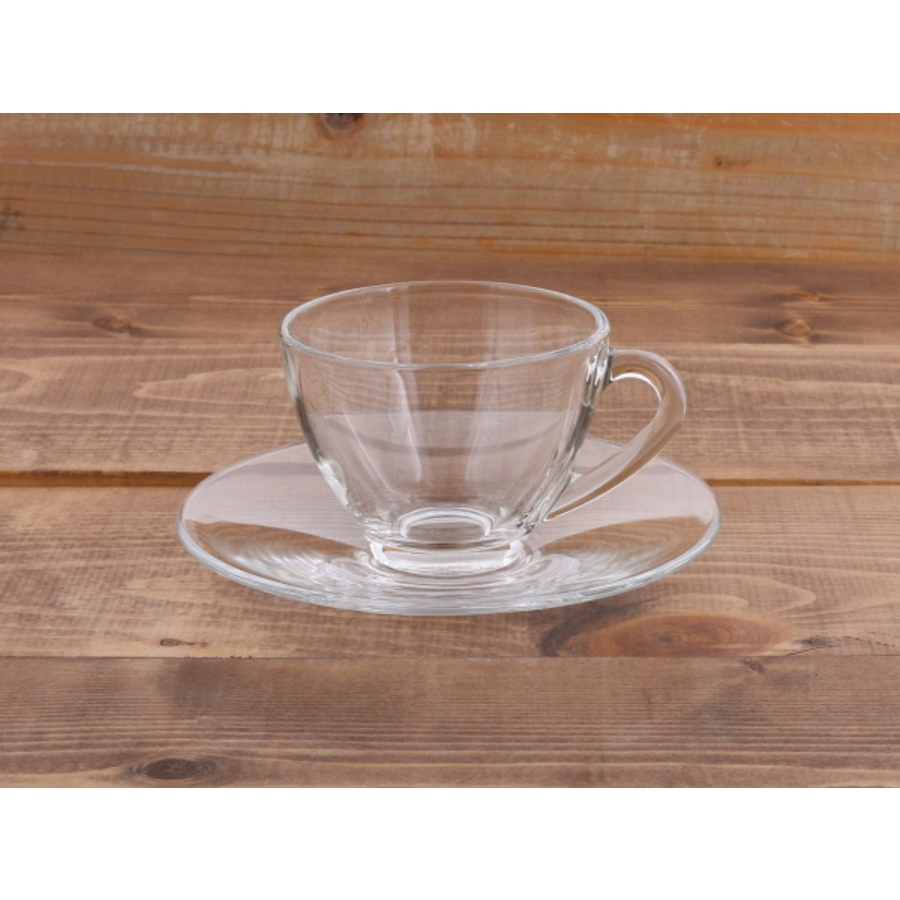 ガラス製 コスモティーカップ＆ソーサーガラス食器 ガラス製[品番