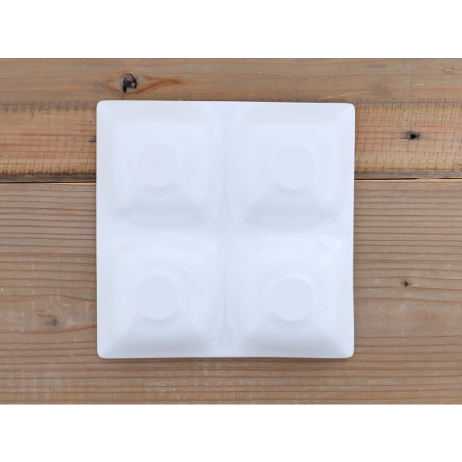 ビュッフェプレート 4品皿 ホワイトグッドデザイン賞[品番