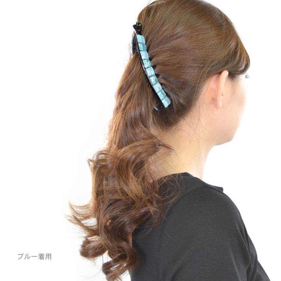 バナナクリップ ヘアクリップ キラキラ[品番：QN000001329