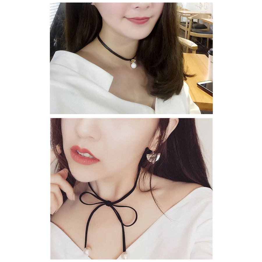 1100【煌めくリボン⭐】ネックレス CZダイヤ リボン チョーカー K18PG アクセサリー