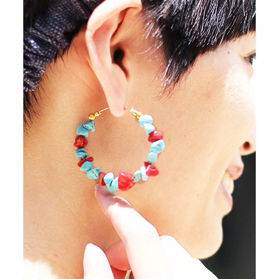 ピアス チチカカ コーラルフープピアス[品番：TTKW0005599
