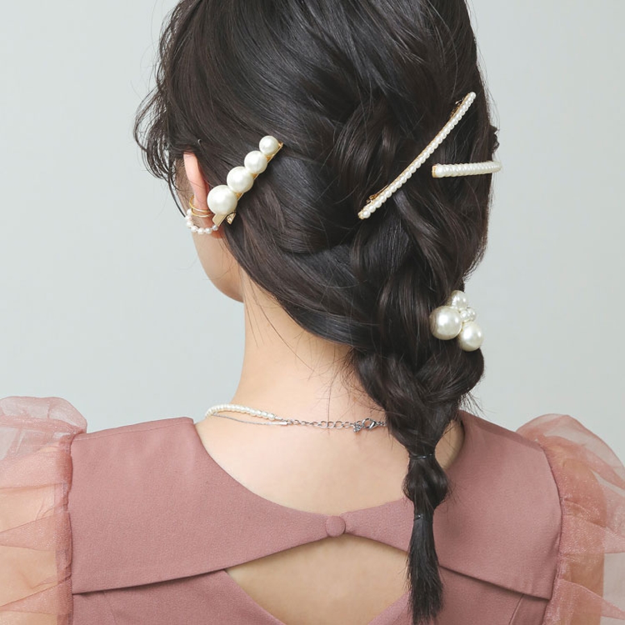 パールヘアピン パールヘアクリップ ヘアクリップ[品番