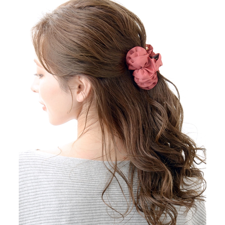 【お気に入り】 バンスクリップ フリルシャーククリップヴィンテージボウラージ ヘアアレンジ