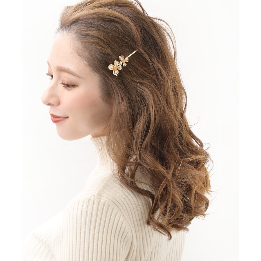 おすすめ ビジューフラワーヘアピン（2本セット) ストーン ヘア ヘアアクセサリー