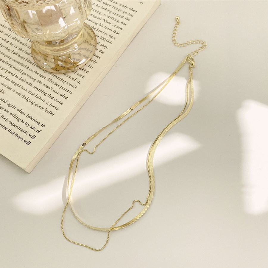 ダブルチェーンネックレス チェーンネックレス ダブルチェーン[品番