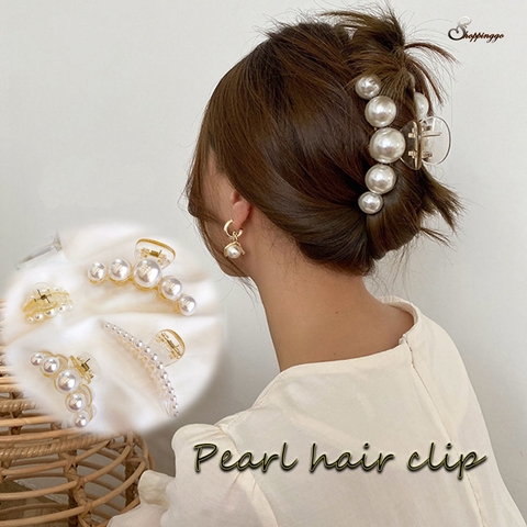 パール バンスクリップ ヘアクリップ[品番：JRKW0002492