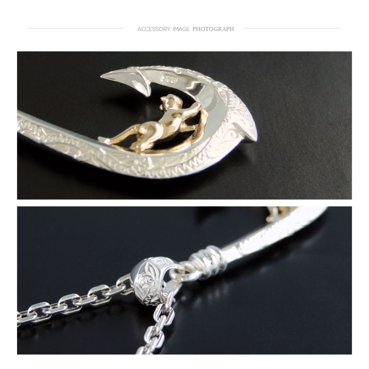 【シルバーアクセサリー】【メンズネックレス】◆pe2157 ch 幸運を釣り上げ… | 2PIECES  | 詳細画像4 