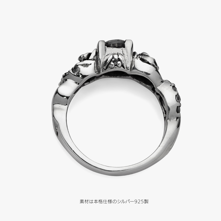 誇り高く咲き誇る薔薇_シルバー925製リング/r0865