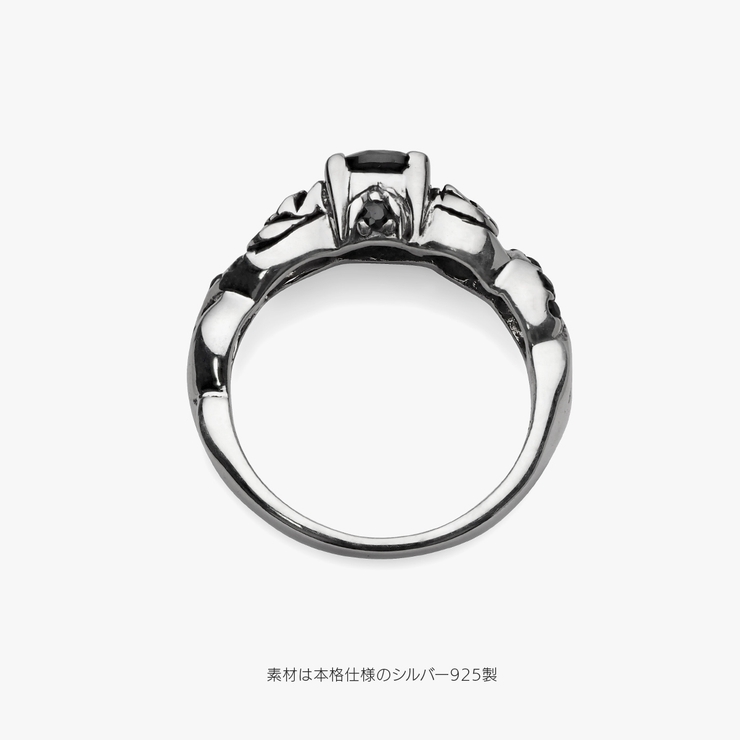 誇り高く咲き誇る薔薇_シルバー925製リング/r0866