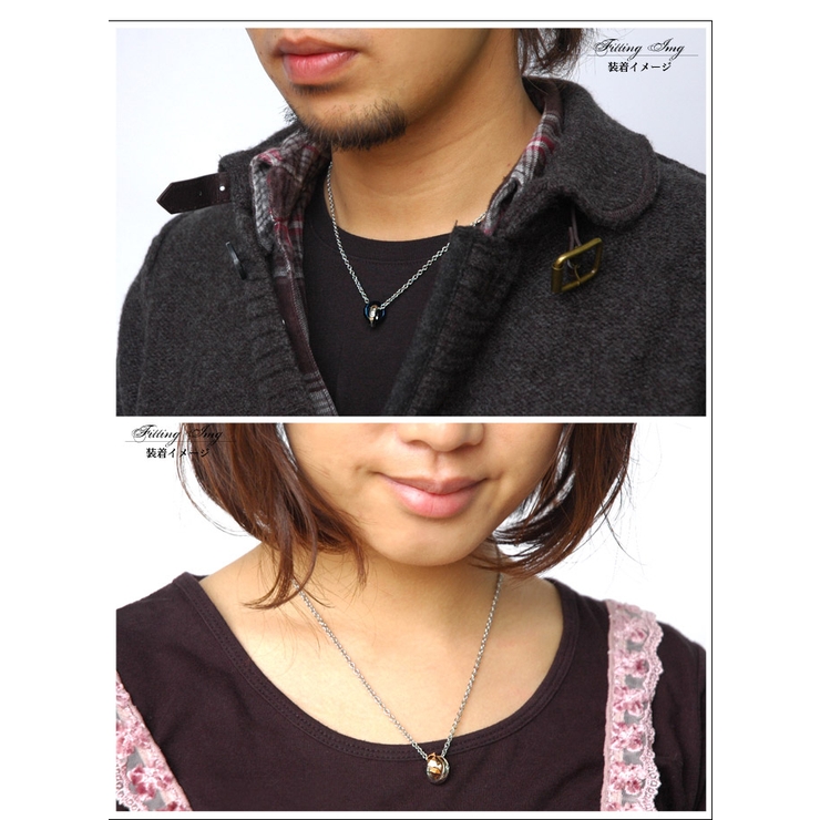 spe0195 ステンレスチェーン付き 重なり合った２つの想い | 2PIECES  | 詳細画像3 