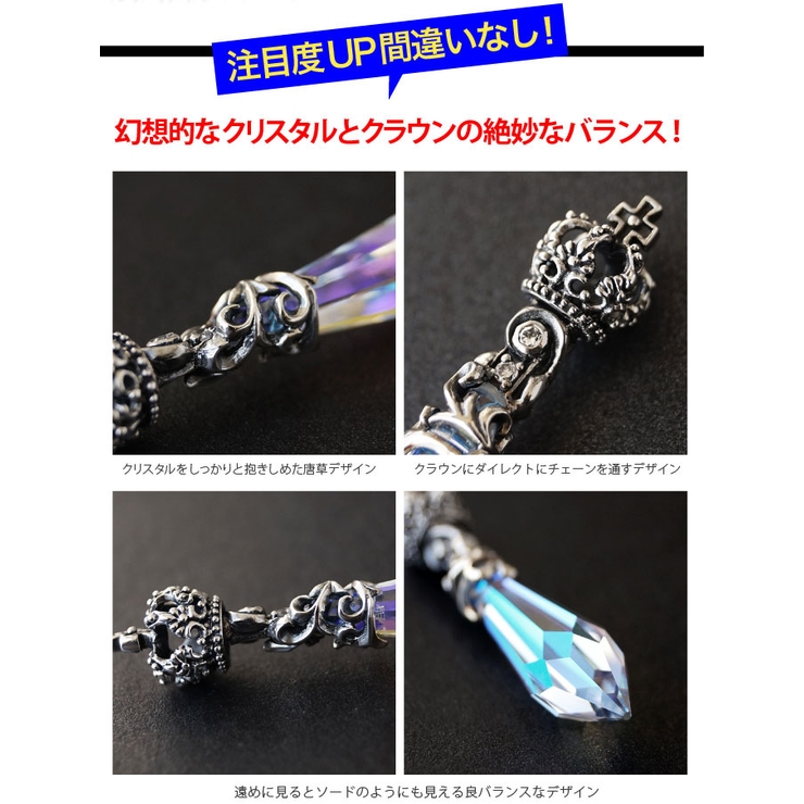 Hizm/札形ペンダントトップS 青蓮華一輪/純チタン製/チェーン
