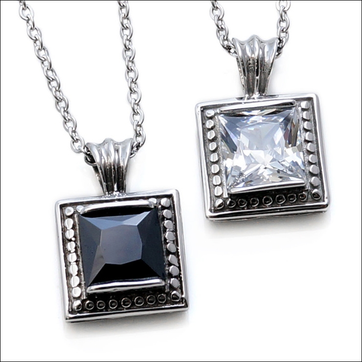 【メンズ】【ネックレス】【レディース】【ペア】【チェーン付】◆キュービックジルコ… | 2PIECES  | 詳細画像2 