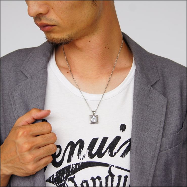 【メンズ】【ネックレス】【レディース】【ペア】【チェーン付】◆キュービックジルコ… | 2PIECES  | 詳細画像3 