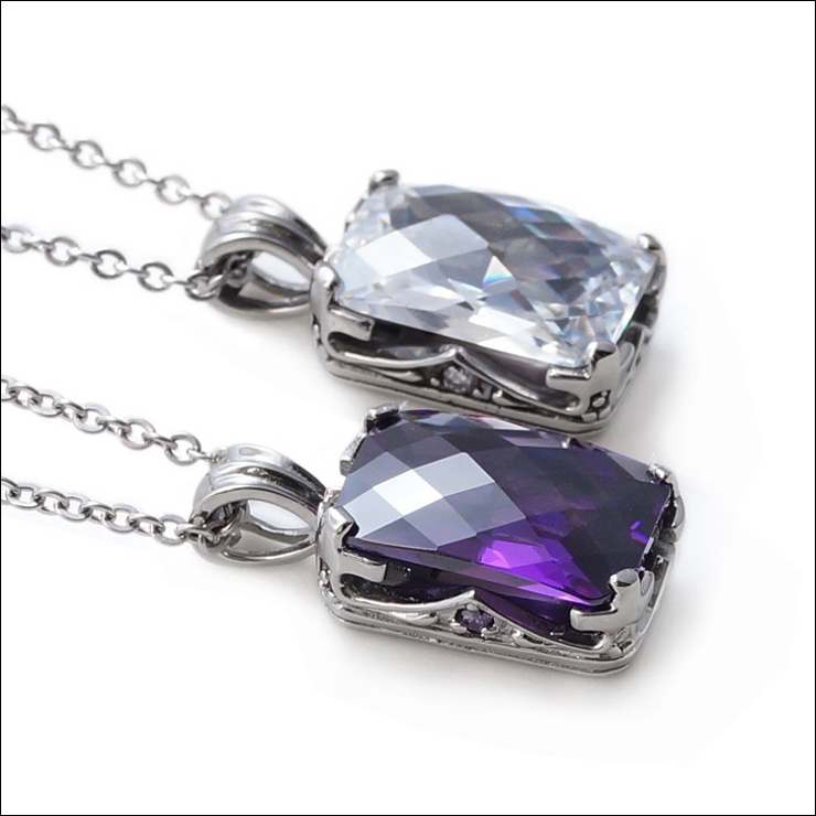 【メンズ】【ネックレス】【レディース】【ペア】【チェーン付】◆キュービックジルコ… | 2PIECES  | 詳細画像2 