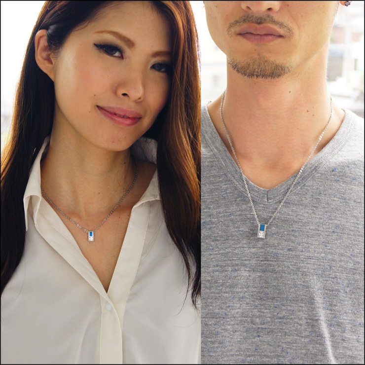 【ペア】【ネックレス】【ペアネックレス】【チェーン付】◆キュービックジルコニアペ… | 2PIECES  | 詳細画像3 