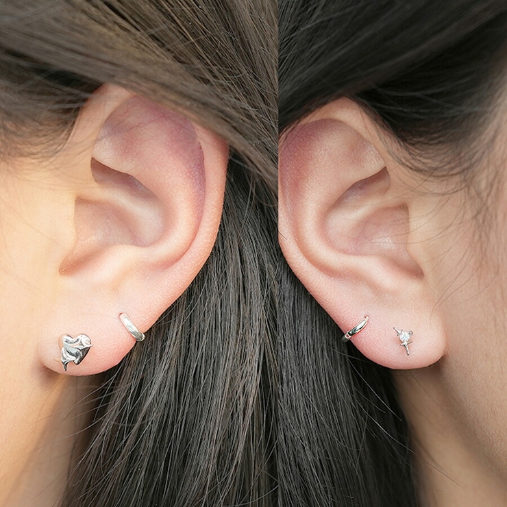 超ミニワンタッチリングピアス 内径 4mm[品番：MILA0001289]｜4MiLi