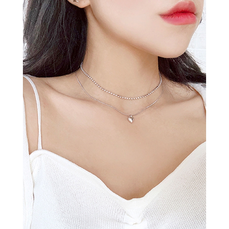 ハートボール真珠チョーカー[品番：MILA0000193]｜4MiLi（フォーミリ