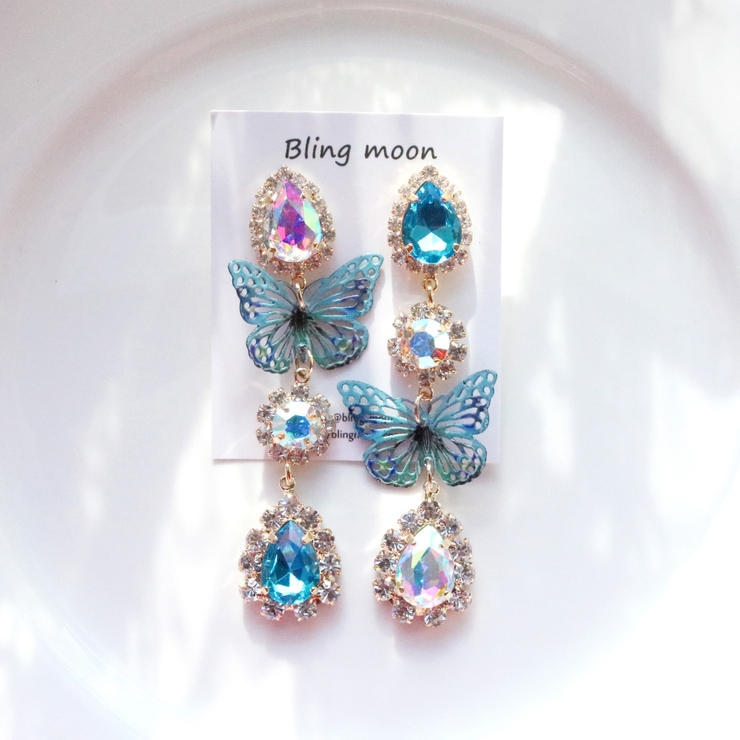 シークレット 蝶 ピアス[品番：MILA0000194]｜4MiLi（フォーミリ